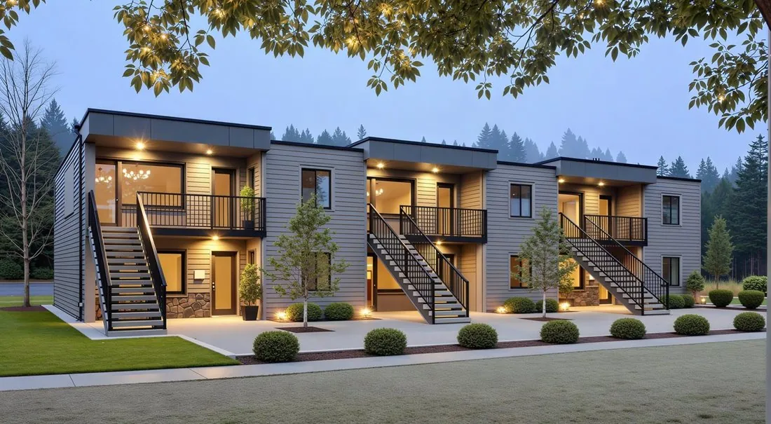 Immeuble de 4 logements modulaire au Québec