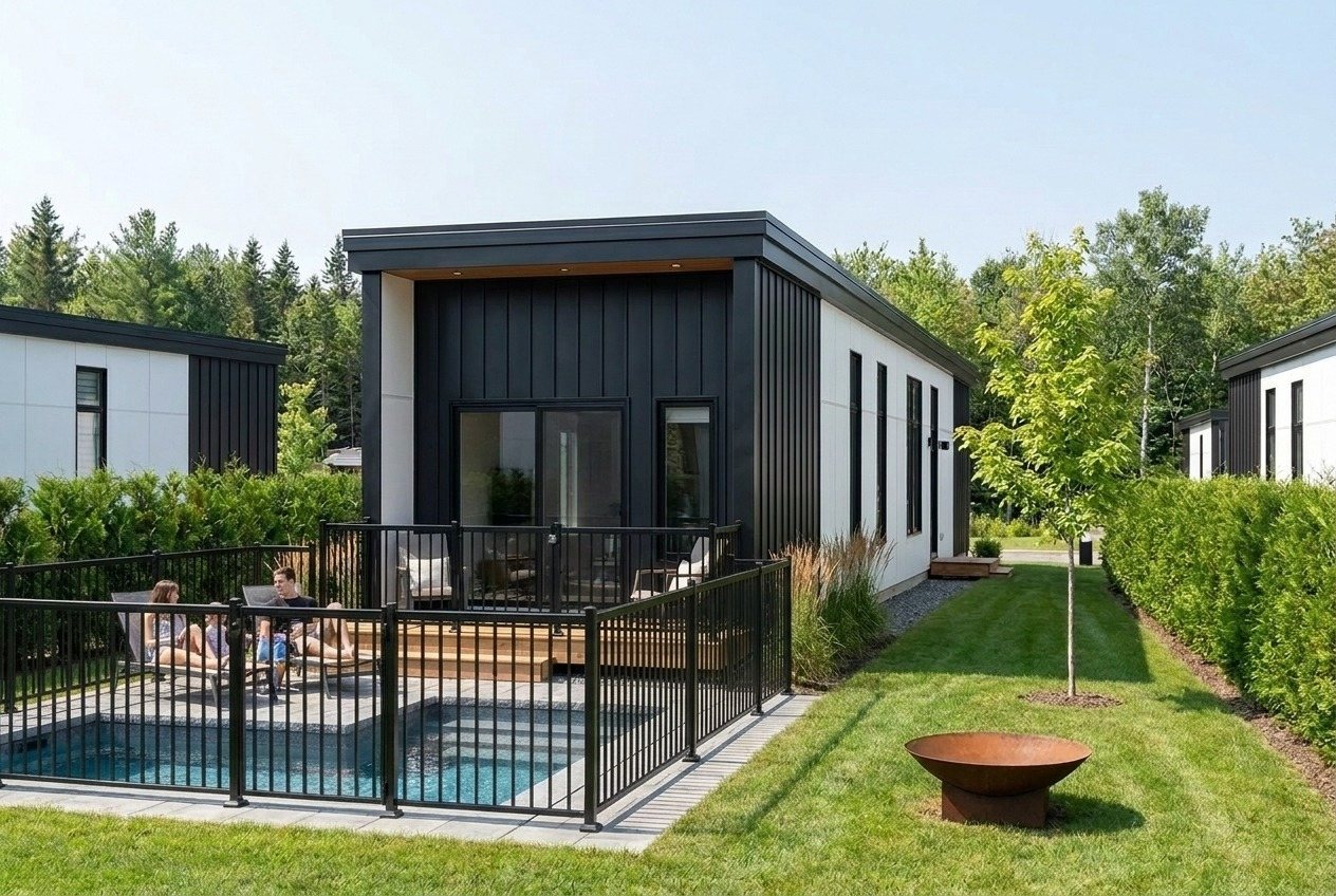 Une cour à soi, une piscine clôturée, pas de voisin au-dessus.