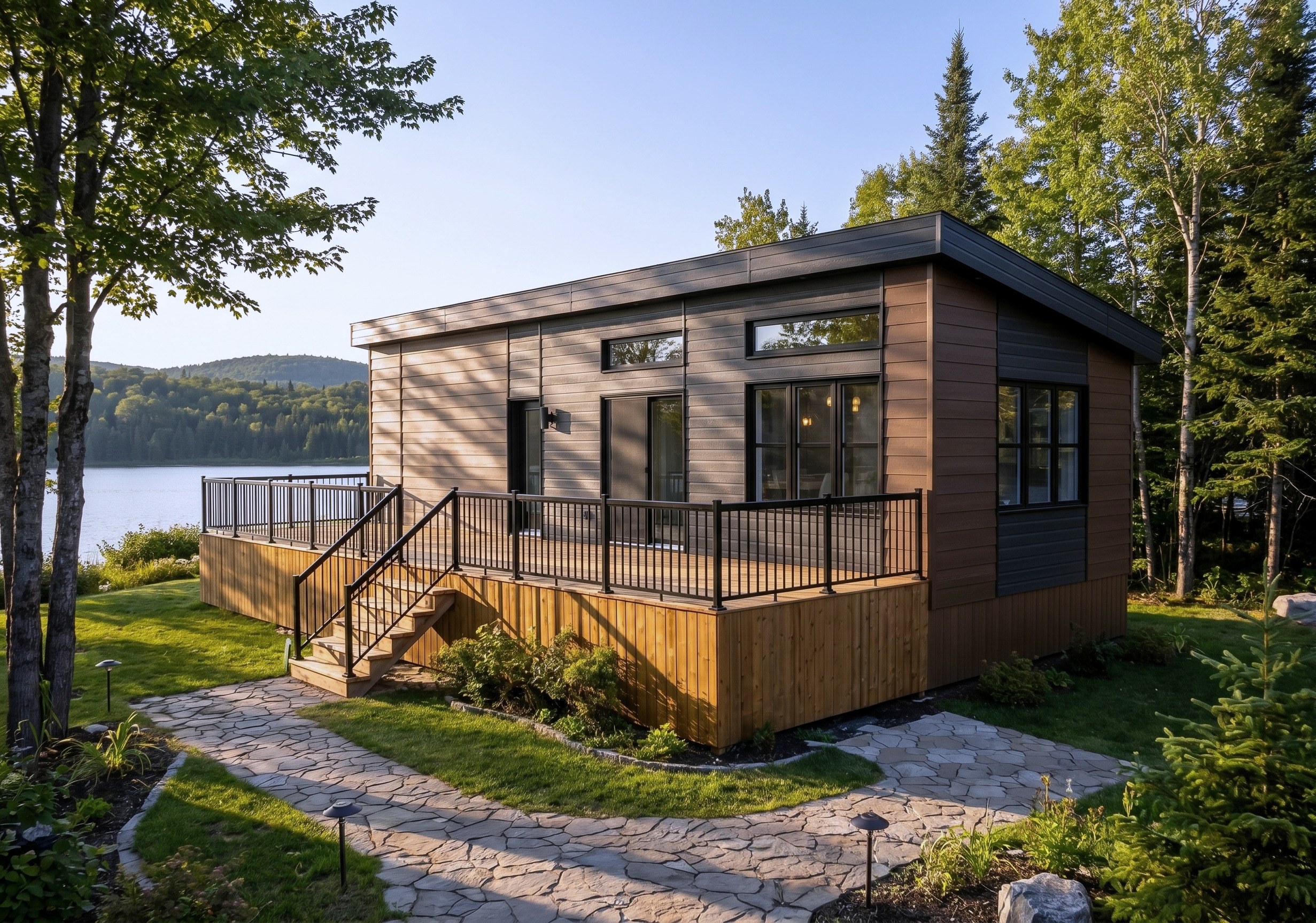 Le calme d'un chalet, le confort d'une maison neuve, toute l'année.