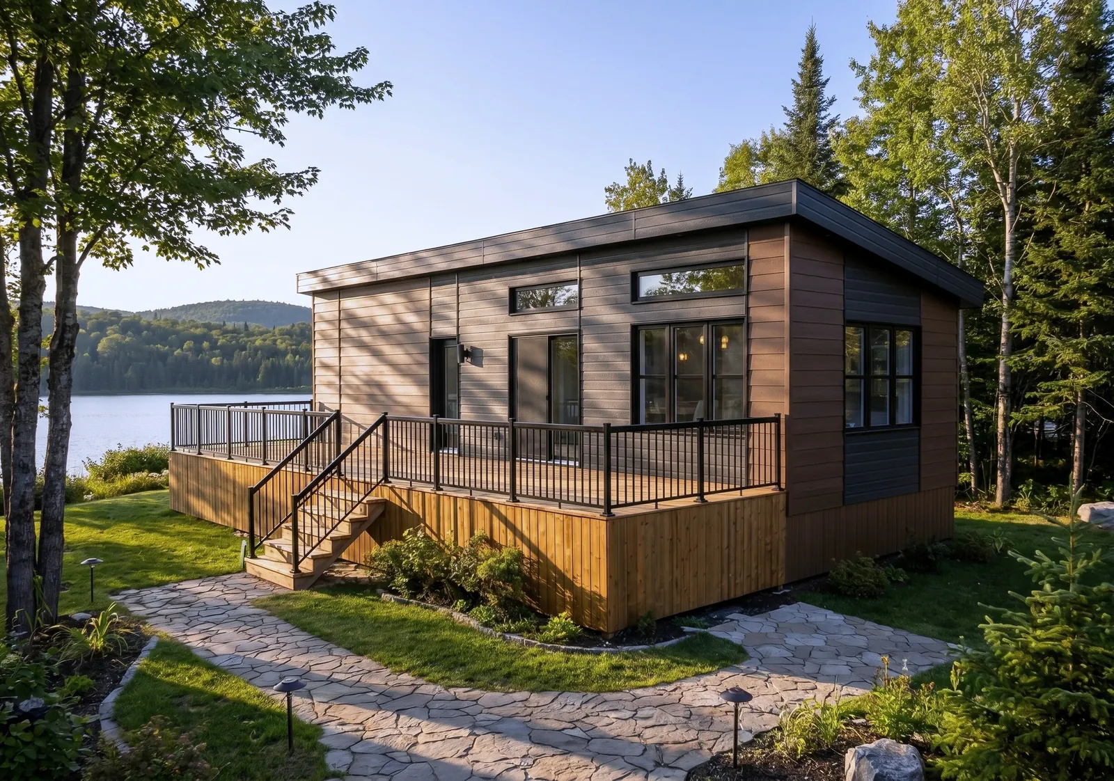 Le calme d'un chalet, le confort d'une maison neuve, toute l'année.